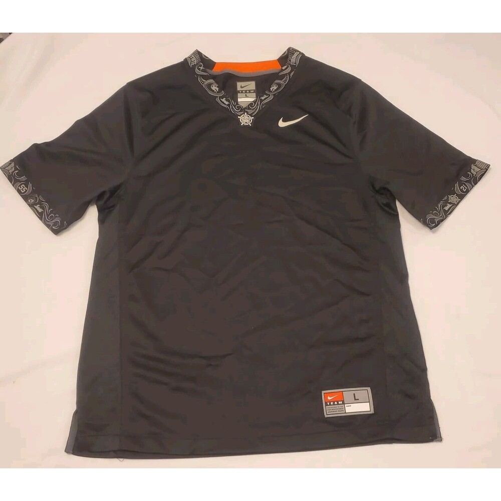 Oklahoma State Cowboys Football Jersey Mens Large Black Nike Blank Template OSU